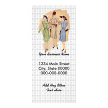 Vintage 1940s Fashion Full Color Rack Card