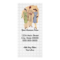 Vintage 1940s Fashion Full Color Rack Card