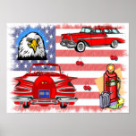 Vintage 1950's and 60's Collage Poster posters