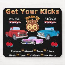 Vintage 1950s  Route 66 Mouse Pad