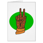 Vintage 1960s and 1970s Peace Hand Sign Cards