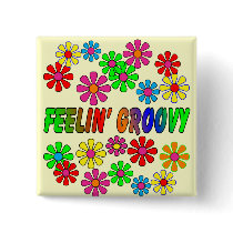 Vintage 1970's "Feelin' Groovy" gifts Buttons