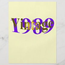 Vintage 1989 custom flyer
