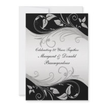 Vintage 25th Wedding Anniversary Invitation