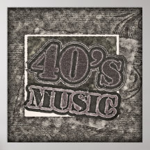 Vintage 40's Music - Poster
