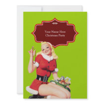 Vintage 50's Pinup Girl Custom Announcement