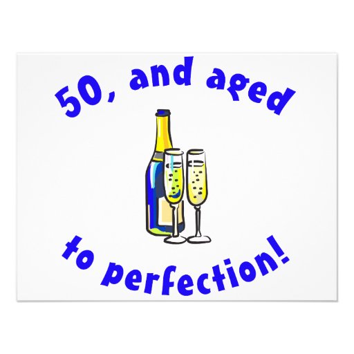 Vintage 50th Birthday Gag Gifts Personalized Announcements