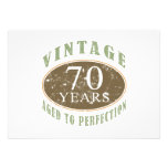 Vintage 70th Birthday Custom Announcements