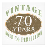 Vintage 70th Birthday Personalized Announcement
