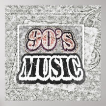 Vintage 90's Music - Poster