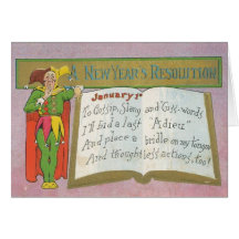 Vintage : A new year's resolution - Card