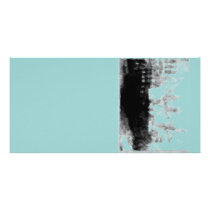 Vintage Abstract Green Blue Customized Photo Card