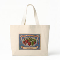 Vintage Ad for Fresh Strawberries circa 1868 Canvas Bag