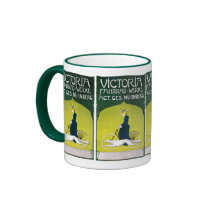 Vintage Ad for Victoria Bicycles Coffee Mugs