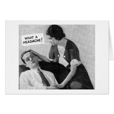 Vintage Ad Photo Card - Headache Man by ladawna