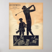 vintage ad print HERMES