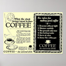 Vintage ads on canned Coffee brewing -1921 Posters