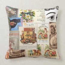 Vintage Ads Pillow