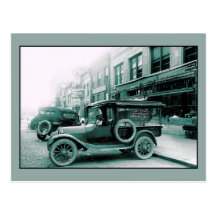 Vintage advertising automobile postcards
