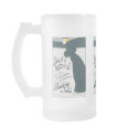 Vintage Advertising  - Woman Skating in Snow Storm mugs
