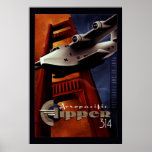 Vintage Aero pacificClipper 314 Poster posters
