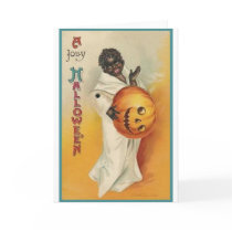 Vintage African American Halloween Greeting Card