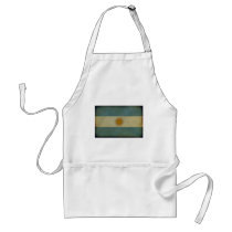 Vintage aged retro Argentina flag Apron