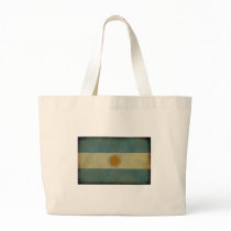 Vintage aged retro Argentina flag Tote Bags