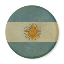 Vintage aged retro Argentina flag Refrigerator Magnet
