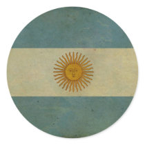 Vintage aged retro Argentina flag Stickers