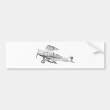 vintage air plane bumper sticker