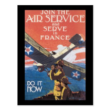 Vintage Air Service Recruitment Postcards