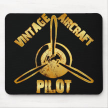 VINTAGE AIRCRAFT PILOT MOUSE PADS