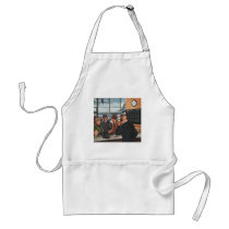 Vintage Airline Ticket Counter with Passengers Aprons