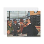 Vintage Airline Ticket Counter with Passengers invitations