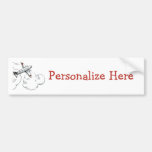 Vintage Airplane Black and White Drawing Bumper Sticker
