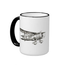 Vintage Airplane, Flight Plans Mugs