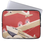 Vintage Airplane Jet WPA Federal Art Project Computer Sleeve