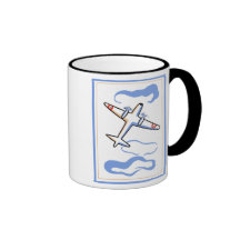 Vintage Airplane Print Coffee Mug