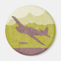Vintage Airplane Refrigerator Magnets