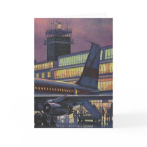 Vintage Airport, Passengers Boarding Airplane Card