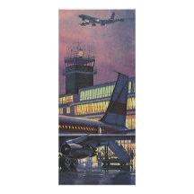 Vintage Airport, Passengers Boarding Airplane Custom Invitation