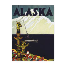 vintage alaska poster post card