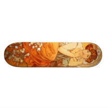 Vintage Alfons M. Mucha Custom Skateboard