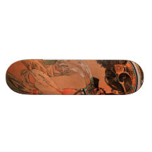 Vintage Alfons M. Mucha Skateboard
