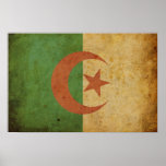 Vintage Algeria Flag Print