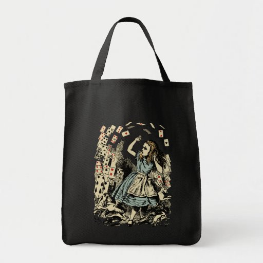 Vintage Alice Flying Cards Dark Bags