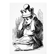 Vintage Alice in Wonderland; Alice as the Queen Personalized Invite