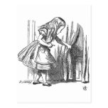 Vintage Alice in Wonderland looking for the door Post Card