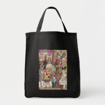 Vintage Alice in Wonderland, Queen of Hearts Canvas Bag